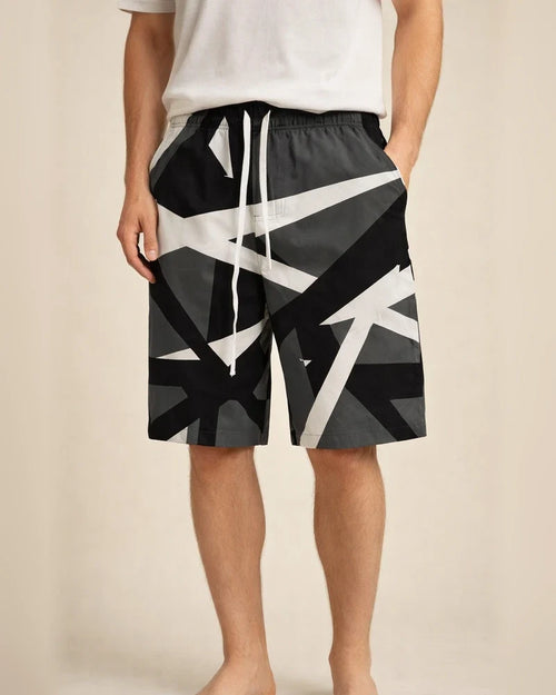 Men's Shorts Geometric Print Red Gray Blue S M L XL 2XL 3XL 4XL 5XL | JRSEE:5d284d00-4762-4bfd-9ed4-58d1174c5680