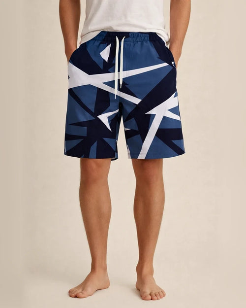Men's Shorts Geometric Print Red Gray Blue S M L XL 2XL 3XL 4XL 5XL | JRSEE:23462b04-aba7-42ac-9a1a-d5a00082038b