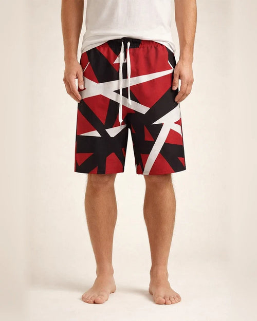Men's Shorts Geometric Print Red Gray Blue S M L XL 2XL 3XL 4XL 5XL | JRSEE:bad1f42a-0036-4e53-bda7-cbde929518e8