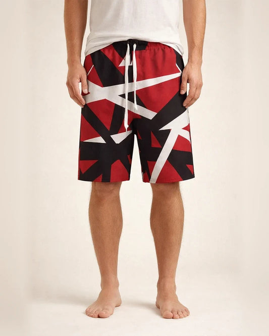 Men's Shorts Geometric Print Red Gray Blue S M L XL 2XL 3XL 4XL 5XL | JRSEE:bad1f42a-0036-4e53-bda7-cbde929518e8