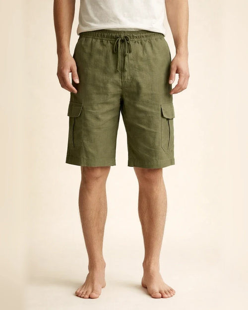 Men's Shorts Linen Shorts Summer Shorts Beach Shorts Multi Pocket Plain Knee Length Beach Linen / Cotton Blend Hawaiian Casual Black White Inelastic | JRSEE:9905b6dc-6c76-4ea2-96df-37eacb88447e