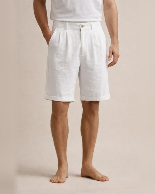 Men's Shorts Linen Shorts Summer Shorts Beach Shorts Pleated Shorts Plain Breathable Soft Short Casual Daily Holiday Linen / Cotton Blend Fashion Streetwear Black White Inelastic | JRSEE:a7776efd-3c85-4258-94d9-e37b31d41f0a
