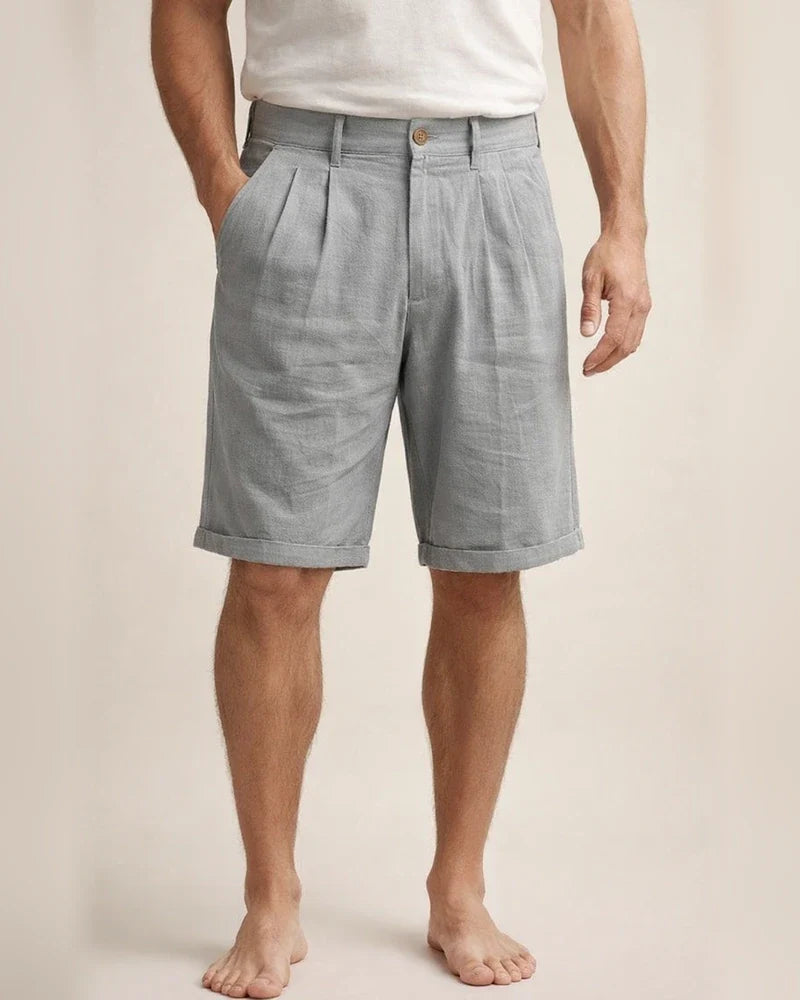 Men's Shorts Linen Shorts Summer Shorts Beach Shorts Pleated Shorts Plain Breathable Soft Short Casual Daily Holiday Linen / Cotton Blend Fashion Streetwear Black White Inelastic | JRSEE:b9aad304-347c-4bc8-a1e6-3065929994aa