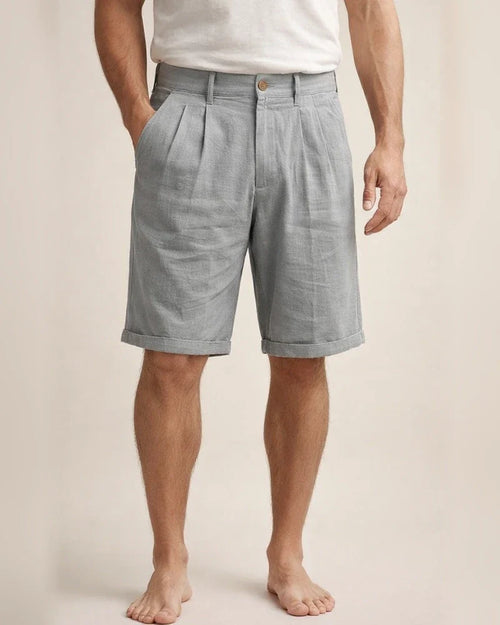 Men's Shorts Linen Shorts Summer Shorts Beach Shorts Pleated Shorts Plain Breathable Soft Short Casual Daily Holiday Linen / Cotton Blend Fashion Streetwear Black White Inelastic | JRSEE:b9aad304-347c-4bc8-a1e6-3065929994aa