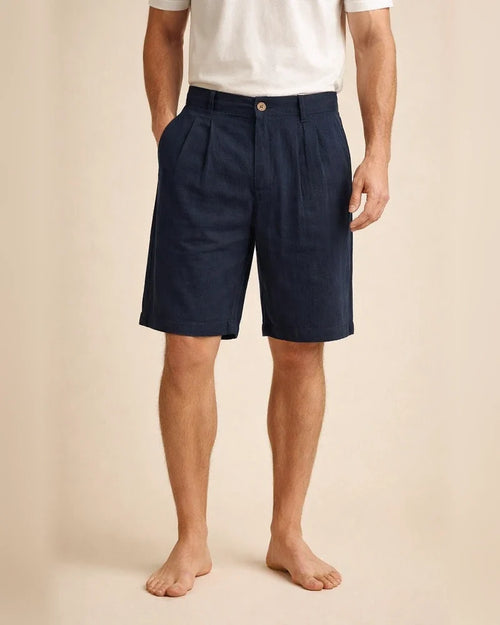 Men's Shorts Linen Shorts Summer Shorts Beach Shorts Pleated Shorts Plain Breathable Soft Short Casual Daily Holiday Linen / Cotton Blend Fashion Streetwear Black White Inelastic | JRSEE:a78d06bd-8492-4f8a-a59f-97927ea10201