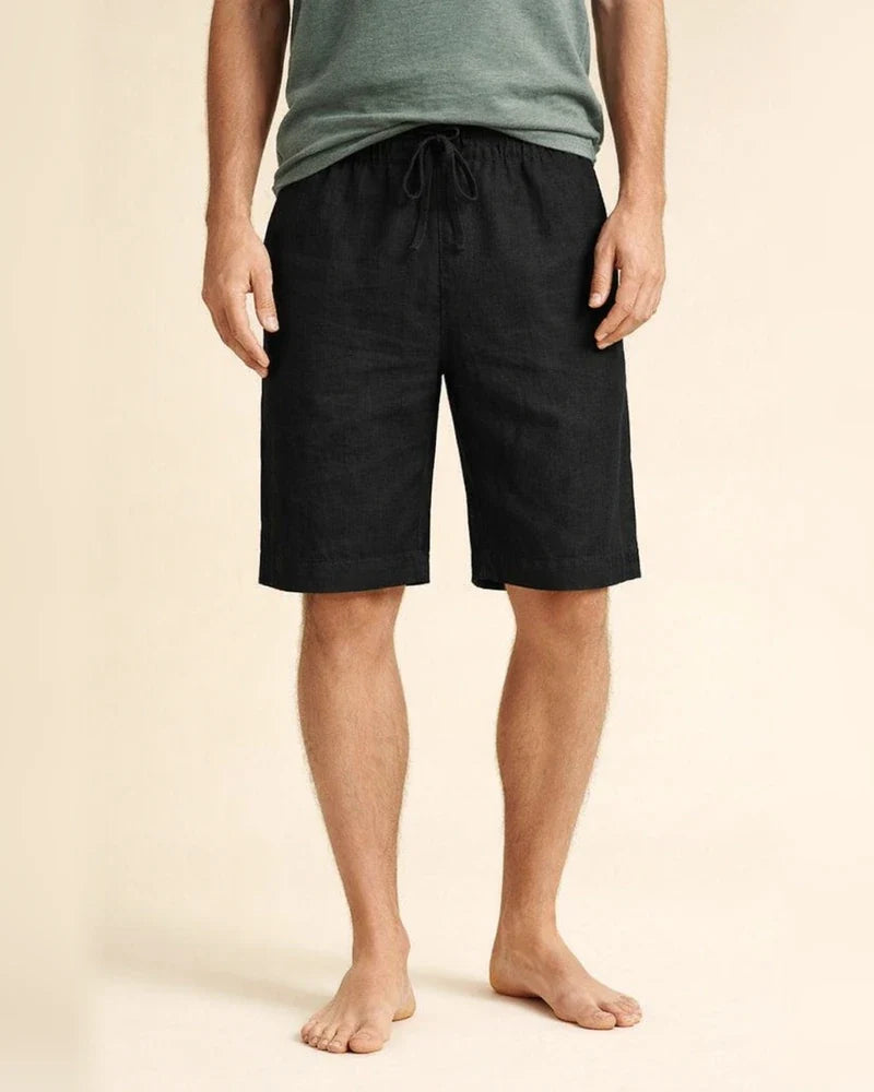 Men's Shorts Linen Shorts Summer Shorts Bermuda shorts Pocket Drawstring Plain Comfort Breathable Knee Length Daily Beach Linen / Cotton Blend Streetwear Casual / Sporty Black White Micro-elastic | JRSEE:9e758150-b6c7-4d33-8114-61fade97f7c7