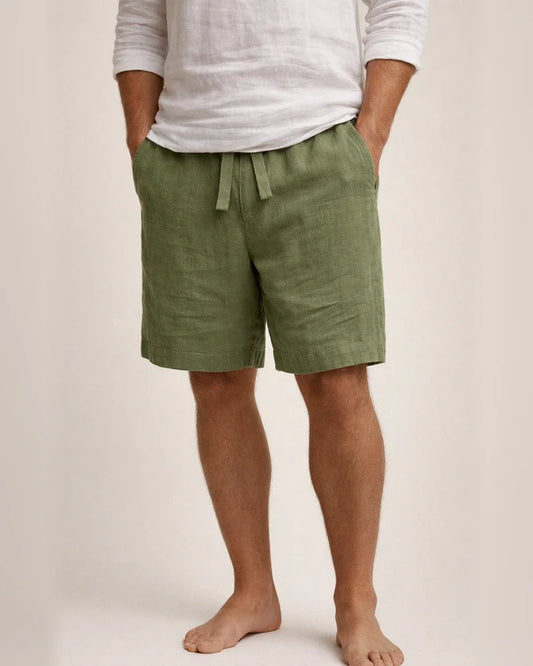 Men's Shorts Linen Shorts Summer Shorts Drawstring Elastic Waist Straight Leg Plain Comfort Breathable Short Daily Beach Linen / Cotton Blend Fashion Chic & Modern Black Yellow Micro-elastic | JRSEE:7361056f-803a-4aa0-af47-578974ce88e9