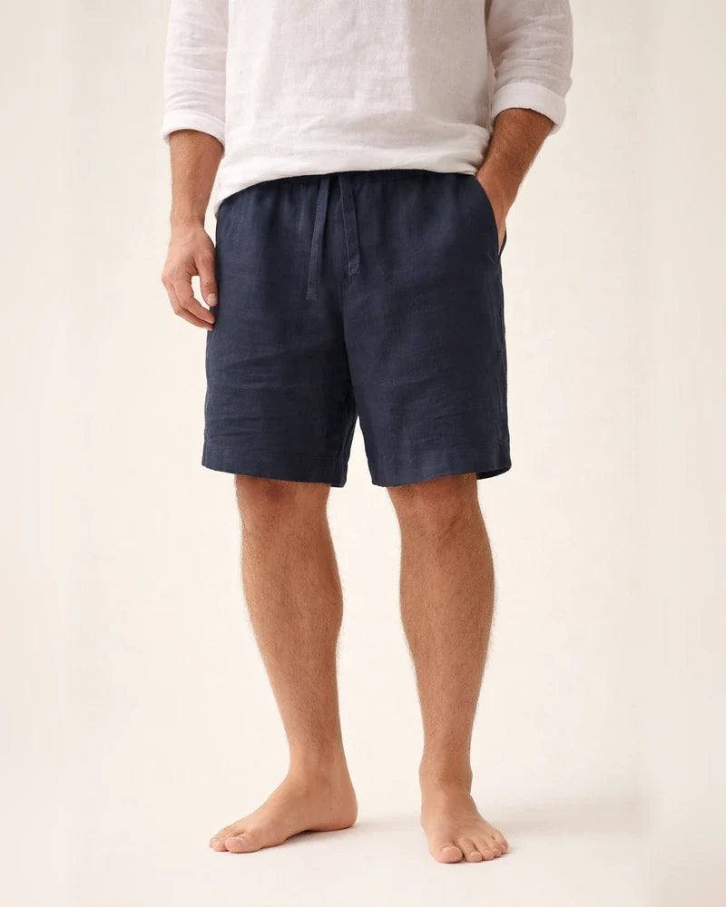 Men's Shorts Linen Shorts Summer Shorts Drawstring Elastic Waist Straight Leg Plain Comfort Breathable Short Daily Beach Linen / Cotton Blend Fashion Chic & Modern Black Yellow Micro-elastic | JRSEE:b0ea5a06-51c0-4b26-b015-1fdbb01e9ee0