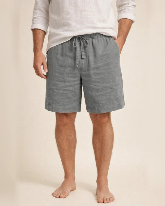 Men's Shorts Linen Shorts Summer Shorts Drawstring Elastic Waist Straight Leg Plain Comfort Breathable Short Daily Beach Linen / Cotton Blend Fashion Chic & Modern Black Yellow Micro-elastic | JRSEE:153fd2f4-627d-42b9-8108-b766b409dbdc