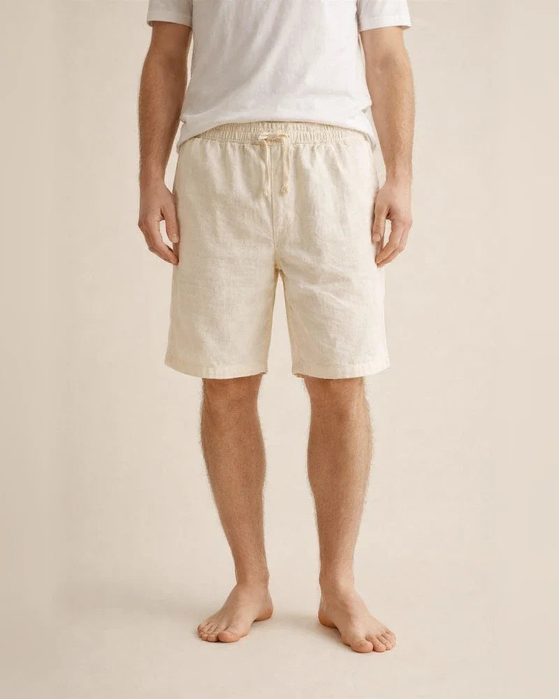 Men's Shorts Linen Shorts Summer Shorts Pocket Drawstring Elastic Waist Plain Comfort Outdoor Daily Going Out Linen / Cotton Blend Fashion Streetwear Black White | JRSEE:c22cd0d9-c365-422e-a289-bb8c075bc0c3