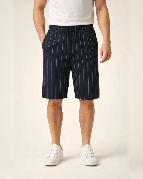 Men's Shorts Linen Shorts Summer Shorts Pocket Stripe Comfort Breathable Outdoor Daily Going out Linen / Cotton Blend Fashion Casual Black White | JRSEE:6220a17d-7a85-4a55-a3ac-bc67d31fb8f1