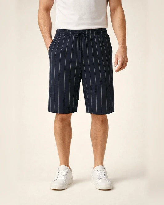 Men's Shorts Linen Shorts Summer Shorts Pocket Stripe Comfort Breathable Outdoor Daily Going out Linen / Cotton Blend Fashion Casual Black White | JRSEE:6220a17d-7a85-4a55-a3ac-bc67d31fb8f1