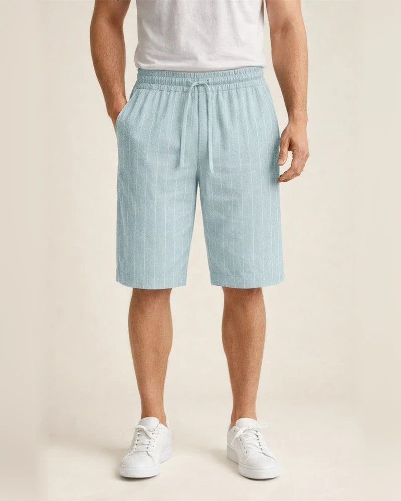 Men's Shorts Linen Shorts Summer Shorts Pocket Stripe Comfort Breathable Outdoor Daily Going out Linen / Cotton Blend Fashion Casual Black White | JRSEE:806f086d-af95-49c8-a834-271dd608e079