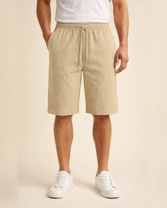 Men's Shorts Linen Shorts Summer Shorts Pocket Stripe Comfort Breathable Outdoor Daily Going out Linen / Cotton Blend Fashion Casual Black White | JRSEE:e5d7a368-9292-45d1-8575-656416ffa66d