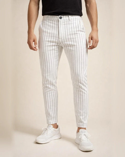 Men's Skinny Trousers Chinos Chino Pants Pocket Stripe Comfort Breathable Outdoor Daily Going out Fashion Streetwear Black Navy Blue | JRSEE:dd817212-05ad-4730-9514-774f746d0e3c