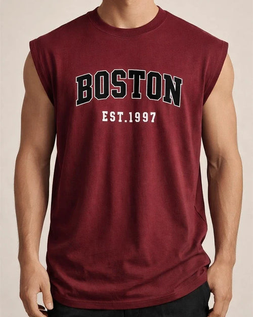 Men's Sleeveless American-Style Sports Tank Top, Summer Oversized Lightweight Loose-Fit Round-Neck T-Shirt | JRSEE:f8e56f01-0924-4697-b468-f52d6acfb346