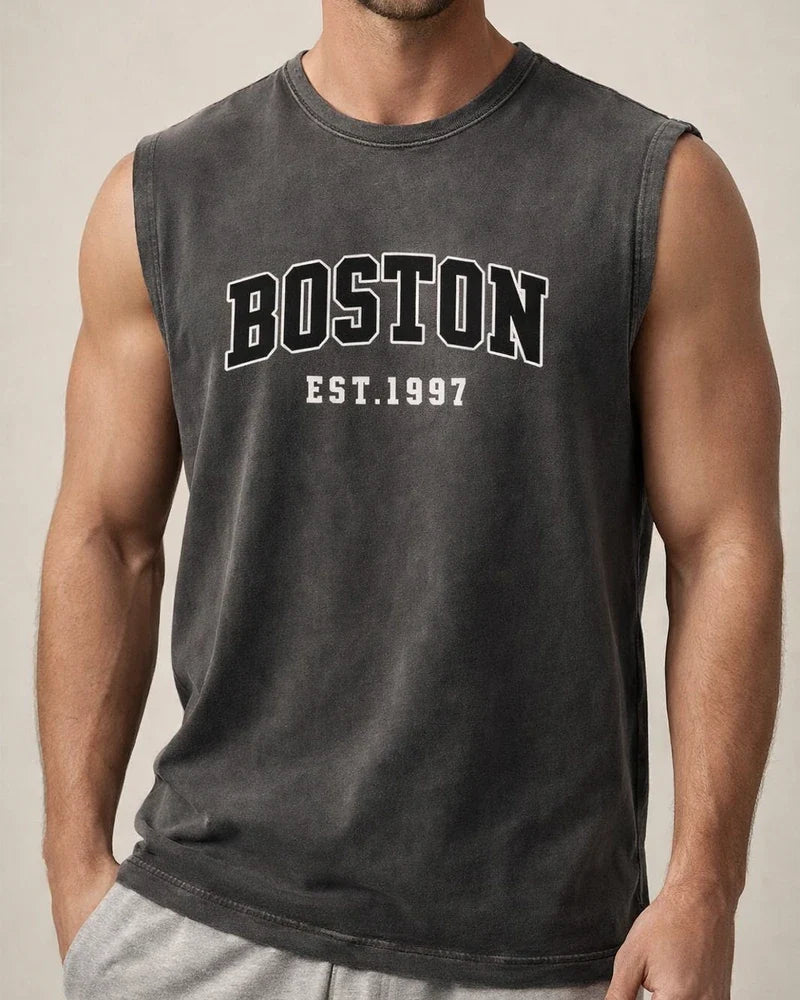 Men's Sleeveless American-Style Sports Tank Top, Summer Oversized Lightweight Loose-Fit Round-Neck T-Shirt | JRSEE:de18a41e-d71d-4208-b53e-e800f82b9048