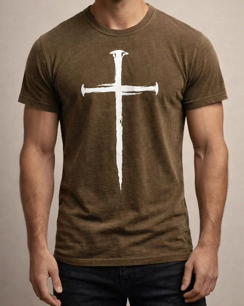Men's Slim Cross 3D Print Round Neck Casual Sports T-shirt | JRSEE:e141a245-ce9c-48b2-8fe0-7cd3f254c50b
