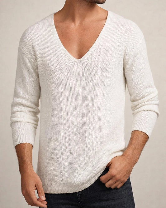 Men's Solid Color Bohemian Wind Loose Casual Long-sleeved Collar Pullover T-shirt Spring and Autumn Thin Section Tops | JRSEE:ec7bca4e-1890-487a-b809-9efd553b39a3