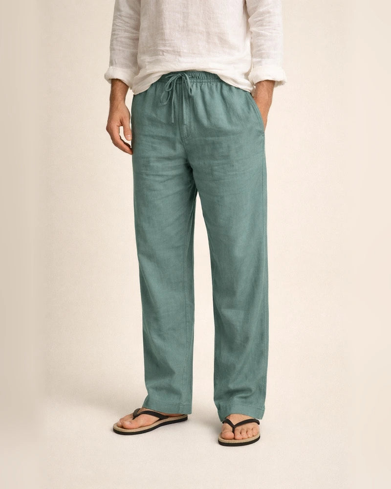 Men's Solid Color Loose Simple Linen Casual Multi-Pocket Pants Mid Waist Tie-Dye Long Tube Casual Pants | JRSEE:2f313ae8-3d71-4bd7-b1f5-b3e3fb82bb91