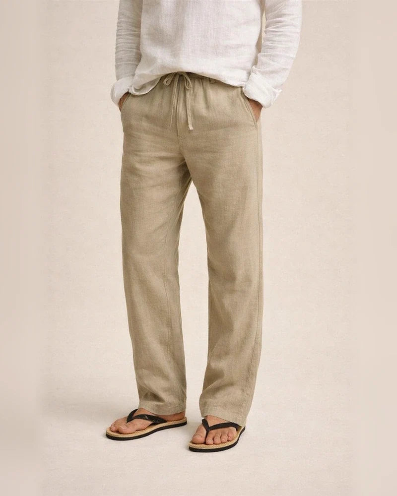 Men's Solid Color Loose Simple Linen Casual Multi-Pocket Pants Mid Waist Tie-Dye Long Tube Casual Pants | JRSEE:fe2eb0b0-0fb4-49b8-add7-ef58cb8d6a26