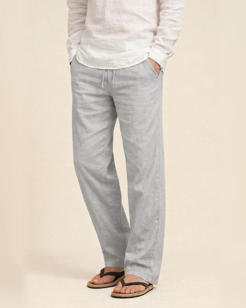 Men's Solid Color Loose Simple Linen Casual Multi-Pocket Pants Mid Waist Tie-Dye Long Tube Casual Pants | JRSEE:6211b048-a2ff-4316-b7a0-82e0eca1c51f