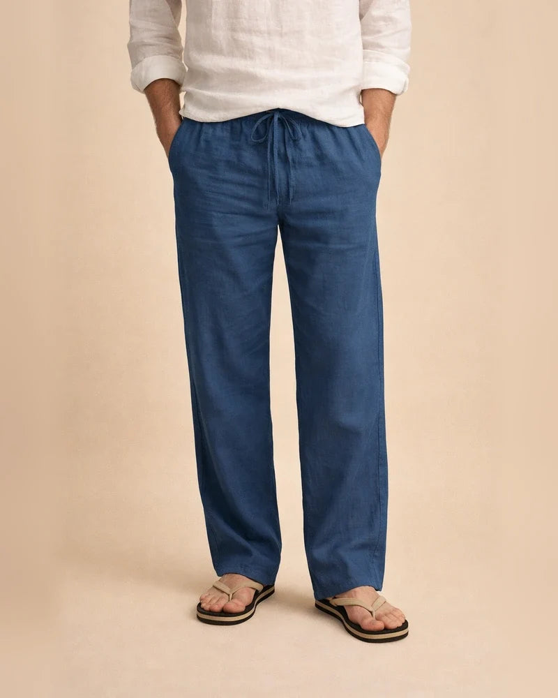 Men's Solid Color Loose Simple Linen Casual Multi-Pocket Pants Mid Waist Tie-Dye Long Tube Casual Pants | JRSEE:29bead62-ea84-405d-8a05-10d925e5a514