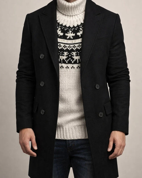Men's Solid Color Medium Long Lapel Coat | JRSEE:0fe866c8-f7b7-496d-9bdb-927f5d0f623b