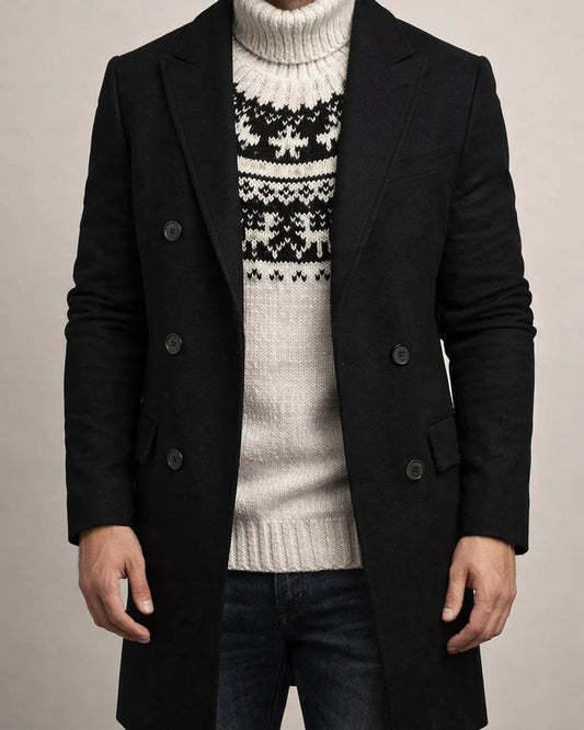 Men's Solid Color Medium Long Lapel Coat | JRSEE:0fe866c8-f7b7-496d-9bdb-927f5d0f623b