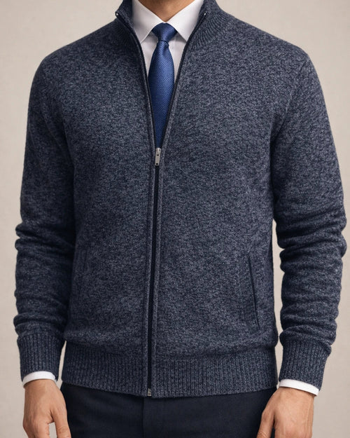 Men's Solid Color Stand Collar Fashion Cardigan Sweater | JRSEE:5fe928b8-b5e8-402e-94ba-df4fd7a8235c