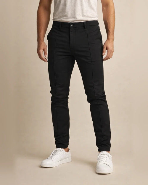 Men's Solid Color Tight Zipper Business Casual Daily Slim Small Leg Pants | JRSEE:77fadbd5-850f-4689-b508-df72558d0368
