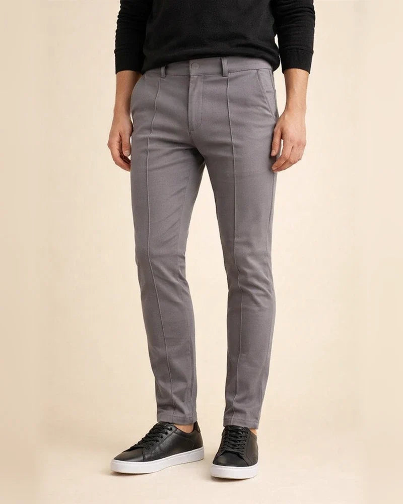 Men's Solid Color Tight Zipper Business Casual Daily Slim Small Leg Pants | JRSEE:35e500a3-404c-4cc9-b26f-5cc32f9c5050