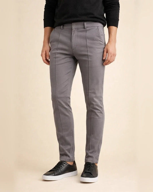 Men's Solid Color Tight Zipper Business Casual Daily Slim Small Leg Pants | JRSEE:35e500a3-404c-4cc9-b26f-5cc32f9c5050