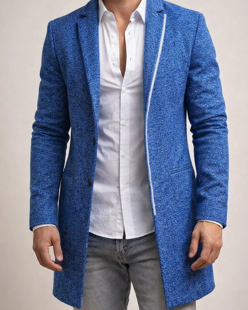Men's Solid Color Trend Fashion Midi Length Coat | JRSEE:fd32dc72-7f8f-4729-b45b-bcea9b3bc1cf
