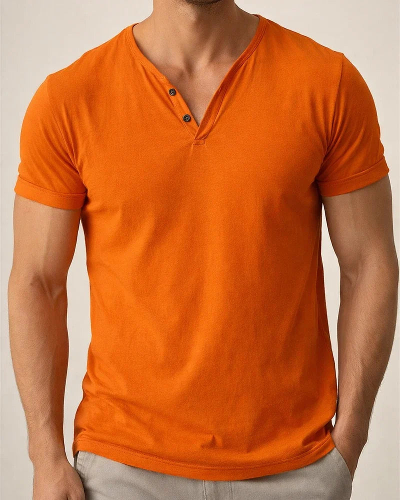 Men's Solid Color V-Neck Casual Sports T-Shirt | JRSEE:9cb860a5-0712-46c9-bc40-26d67125d895