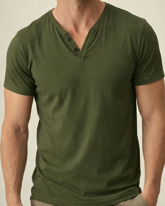 Men's Solid Color V-Neck Casual Sports T-Shirt | JRSEE:8a921c73-def0-4810-9eee-e47b2e434323