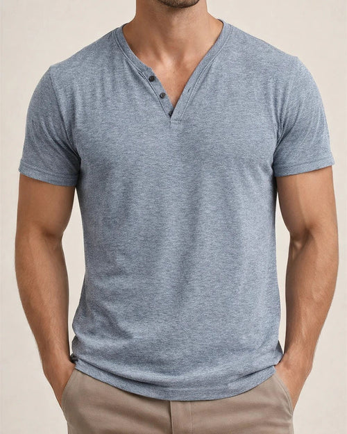 Men's Solid Color V-Neck Casual Sports T-Shirt | JRSEE:29da9ad7-747a-41a8-b141-b645368fc6cf
