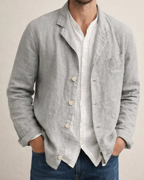 Men's Spring and Autumn Casual Cotton and Linen Loose Suit Jacket Suit Solid Color Tops | JRSEE:959e62a8-2f4f-4c10-9c8d-dad1e9097dd7