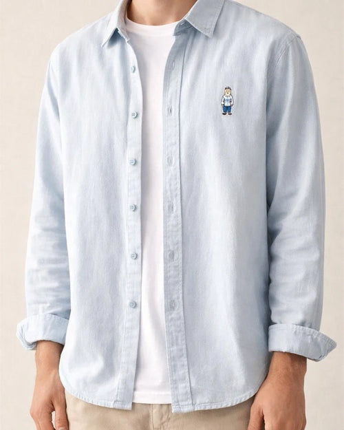 Men's Spring and Autumn Casual Cotton Long Sleeve Shirt Embroidery Shirt | JRSEE:d6b24b68-9ecc-4db9-968f-02b2dc43759a