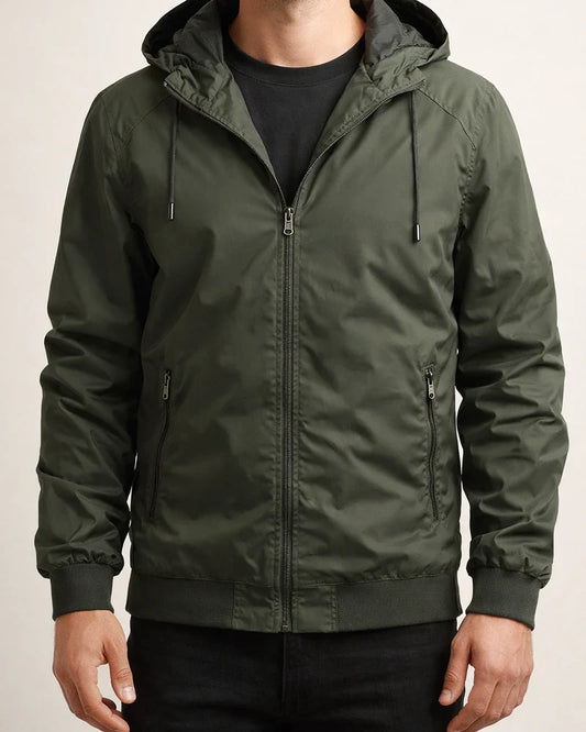 Men's Spring and Autumn Removable Hooded Jacket Casual Sports Thin Cotton Solid Color Coat Trend Men's Clothing | JRSEE:e273271e-9aba-4652-b294-1c541181fd29