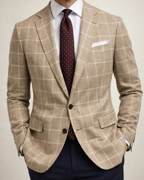 Men's Spring and Fall Tops Business Casual Printing Double-button Suit Jacket British Suit | JRSEE:bf5699fd-8fbe-4bf8-889a-cd9c284900ea