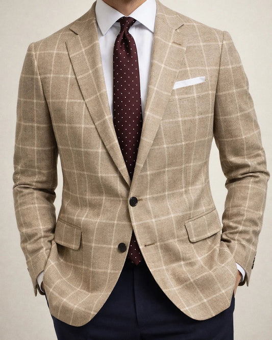 Men's Spring and Fall Tops Business Casual Printing Double-button Suit Jacket British Suit | JRSEE:bf5699fd-8fbe-4bf8-889a-cd9c284900ea