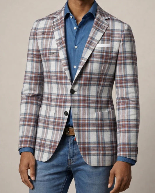 Men's Spring and Fall Tops Business Casual Printing Double-button Suit Jacket British Suit | JRSEE:64d08d21-203f-406c-bbba-c5f629f631ed