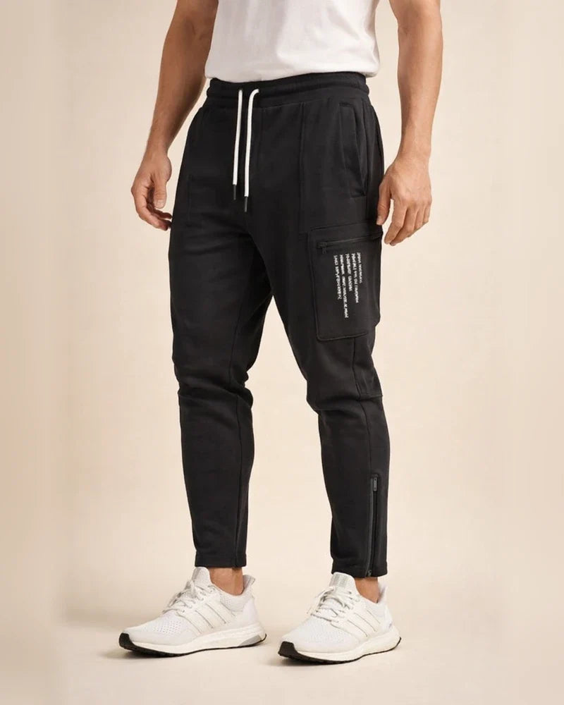 Men's Spring/Fall Casual Pants - American-Style Athletic Long Pants with Zipper and Slim Fit | JRSEE:33fe2d09-4998-4d6e-8f69-ae2162c356b4