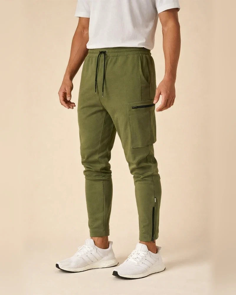 Men's Spring/Fall Casual Pants - American-Style Athletic Long Pants with Zipper and Slim Fit | JRSEE:1dc5de87-4144-441b-bf53-9638a2fb75c0