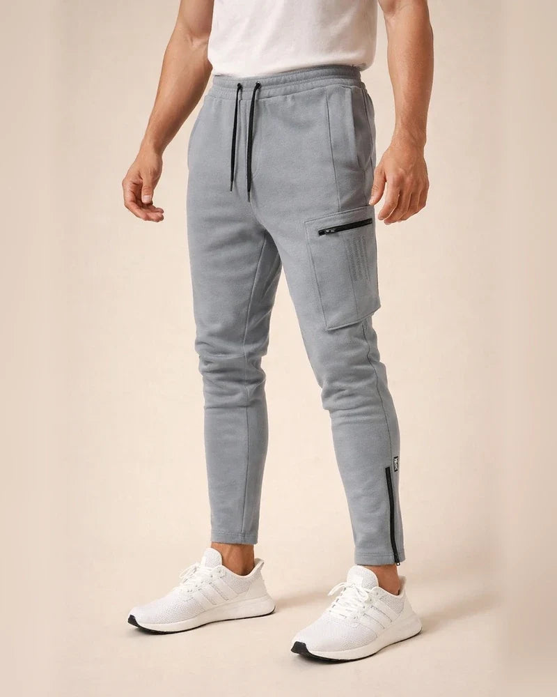 Men's Spring/Fall Casual Pants - American-Style Athletic Long Pants with Zipper and Slim Fit | JRSEE:99b1b9fc-d35d-498a-85fc-9b1a429bcb36
