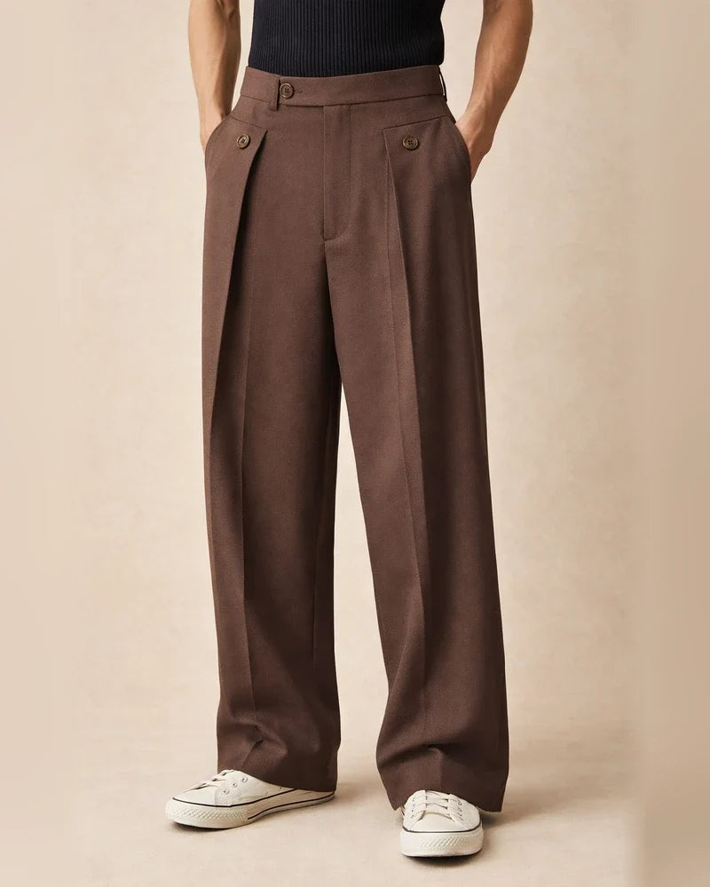 Men's Straight-Leg Business Casual Pants with Premium Drape Men's Long Pants | JRSEE:7f65ca5e-d0f1-4009-a3f3-480c004df1da