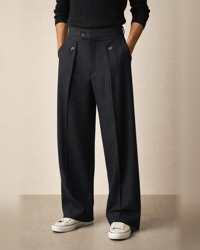 Men's Straight-Leg Business Casual Pants with Premium Drape Men's Long Pants | JRSEE:60b3d0ea-9cb0-4a6c-b470-f5e032f1538d