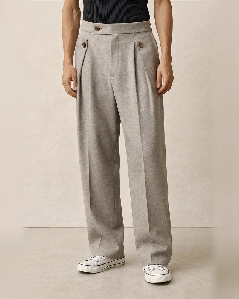 Men's Straight-Leg Business Casual Pants with Premium Drape Men's Long Pants | JRSEE:cc4abe77-8bcf-459f-b231-4ceab719dfc3