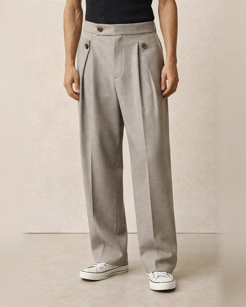 Men's Straight-Leg Business Casual Pants with Premium Drape Men's Long Pants | JRSEE:cc4abe77-8bcf-459f-b231-4ceab719dfc3